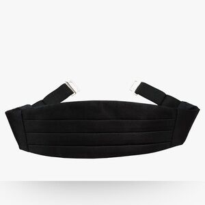 Men’s Lustre Satin Adjustable Black Cummerbund